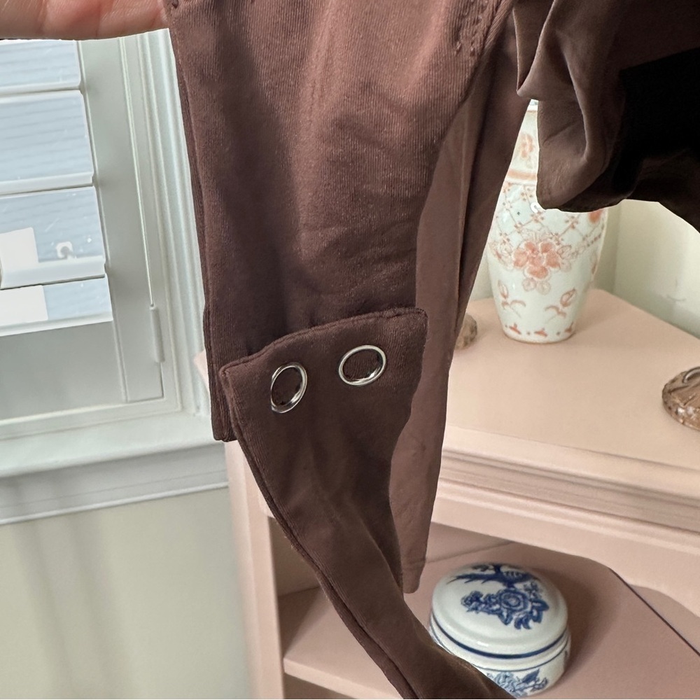 Deep Brown Long Sleeve Bodysuit - Picture 3 of 6
